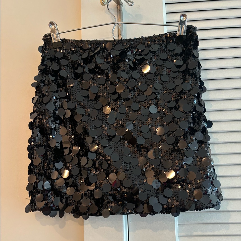 Black Sequin Skirt